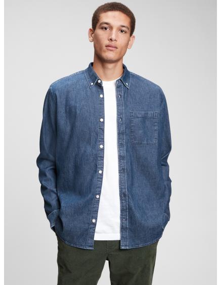 Džínsové tričko s vreckom