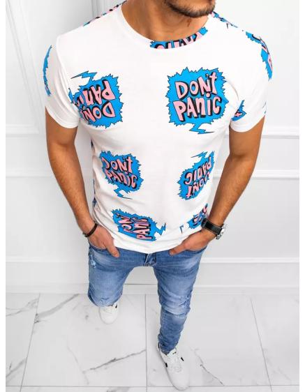 E-shop Pánske tričko s potlačou DONT PANIC biele