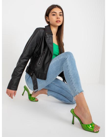 Dámska bunda z ekologickej kože RAMONIA čierna