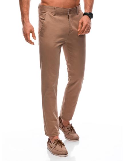 E-shop Pánske nohavice chino teplákové P1355 hnedé