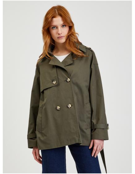 Khaki dámsky kabát