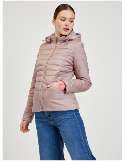 Staroružová dámska prešívaná bunda