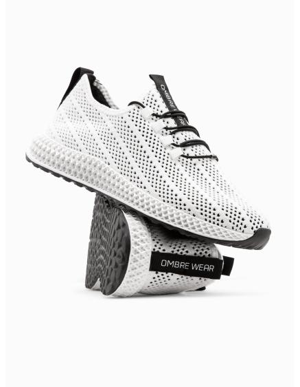 Pánske sieťované slip-on tenisky – biela V7 OM-FOKS-0117