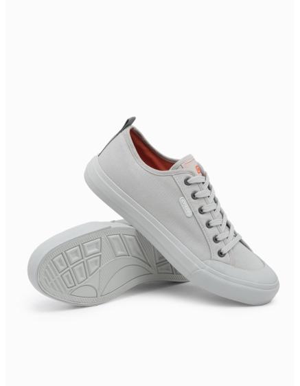 Pánske krátke tenisky, jednofarebné – šedé V2 OM-FOSL-0116