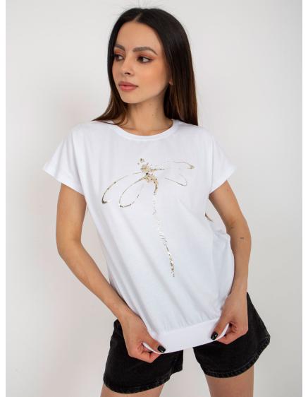 E-shop Dámska blúzka s potlačou RUE PARIS biela