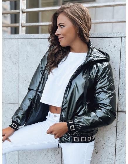 Dámska bunda bomber s kapucňou DEMETER zelená