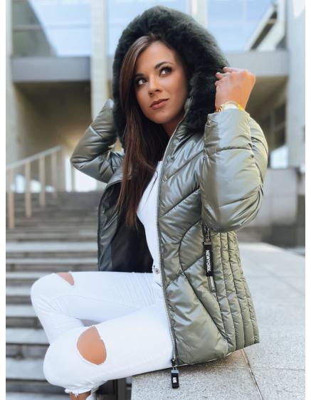 Dámska zimná prešívaná bunda HAZEL SOFT zelená