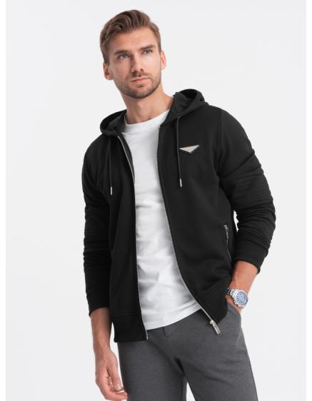 Pánska mikina na zips V3 OM-SSZP-22SS-010 čierna