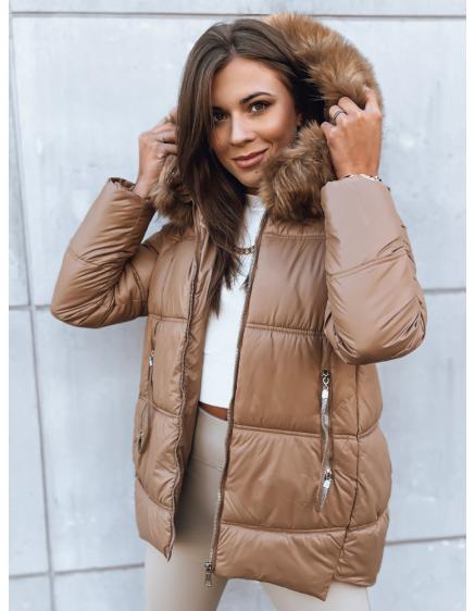 Dámska prešívaná zimná bunda AMBER DAWN hnedá