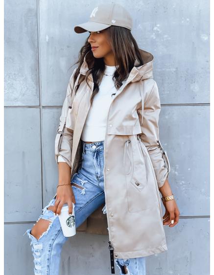 Dámsky jesenný kabát Parka PERSAL hnedý