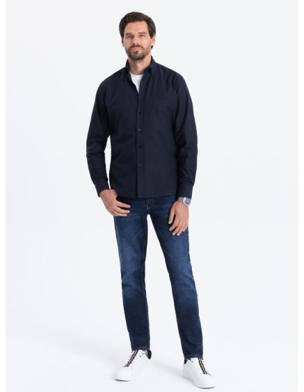 E-shop Pánske tričko Oxford REGULAR V5 OM-SHOS-0108 tmavomodré