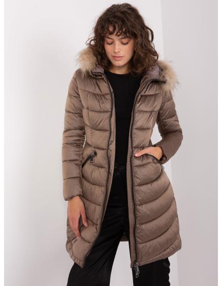 Dámsky zimný prešívaný kabát OHONE hnedý