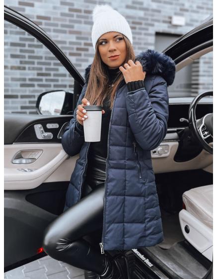 Dámska prešívaná zimná bunda LELISIA tmavomodrá