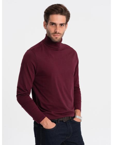 E-shop Pánsky rolák s dlhým rukávom V6 OM-LSCL-0112 bordová