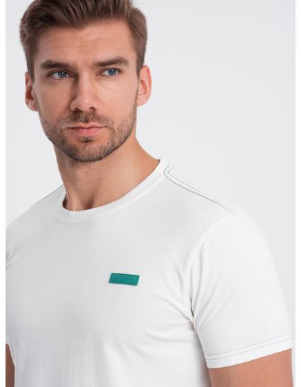 E-shop Pánske bavlnené tričko V5 OM-TSCT-0151 biele