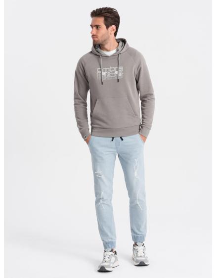 E-shop Pánske džínsové nohavice JOGGER s odrením V1 OM-PADJ-0150 svetlomodrá
