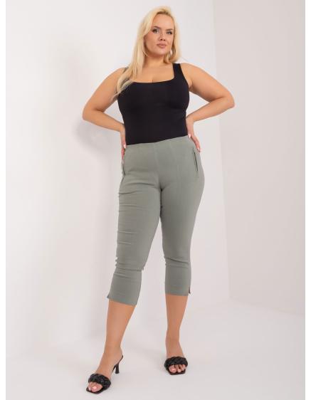 E-shop Dámske plus size nohavice RYBA khaki
