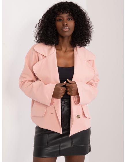 Dámske sako s podšívkou oversize LUNA svettle růžové