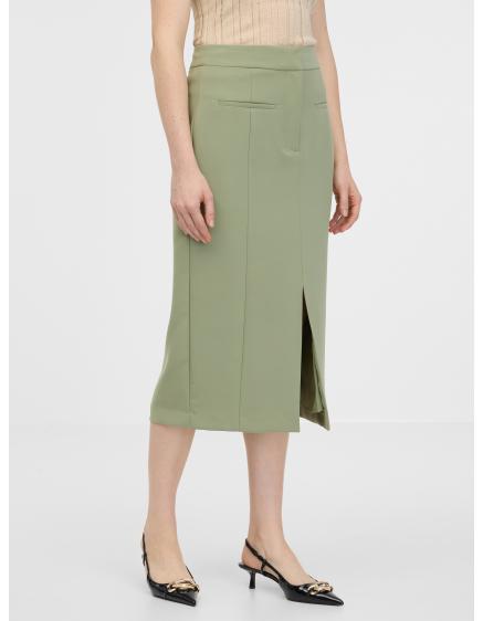 E-shop Khaki dámska plášťová sukňa
