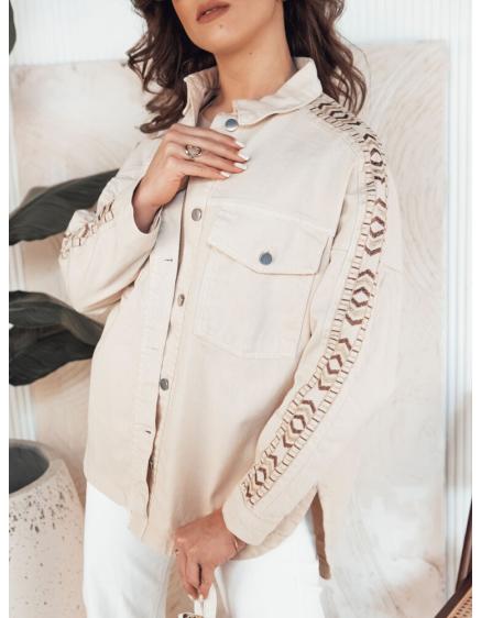 Dámska džínsová bunda DALALIS svetlá béžová