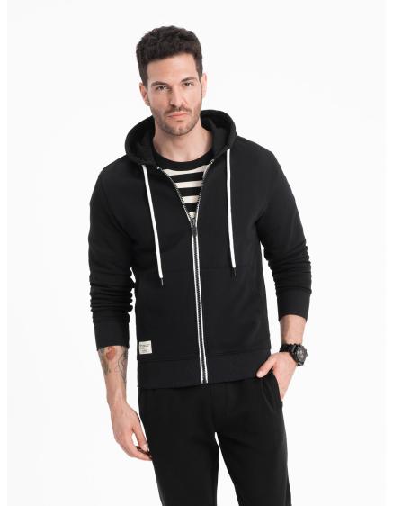 Pánska mikina na zips BASIC čierna