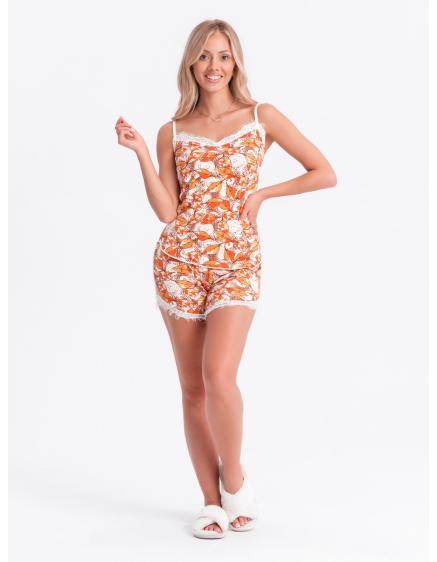 E-shop Dámske pyžamo ULR371 oranžové