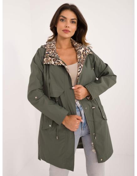 Dámska prechodná bunda s laclom khaki