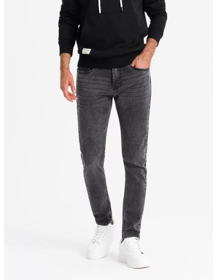 E-shop Pánske džínsové nohavice SLIM FIT s elastanom - grafitové