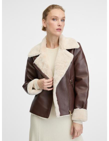 Hnedá dámska bunda