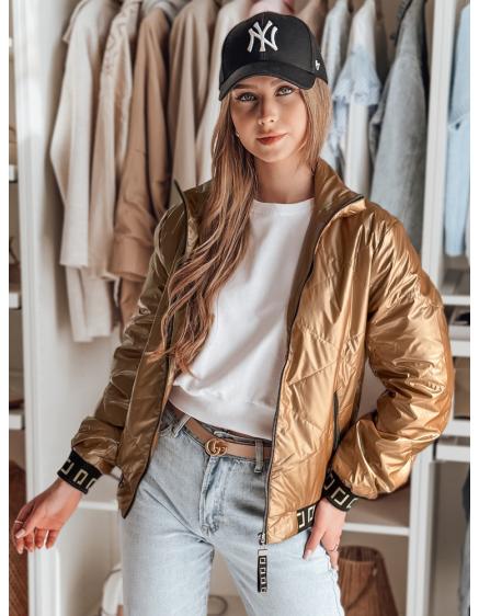 Dámska prešívaná bunda bomber GLAMCIX béžová