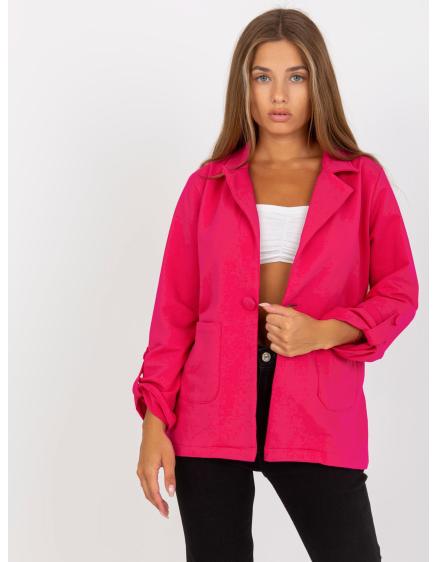 Fuchsiová mikina s vreckami RUE PARIS