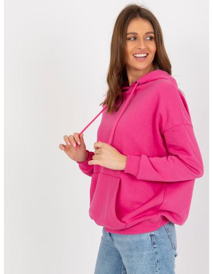 E-shop Fuchsiová mikina s kapucňou a vreckom