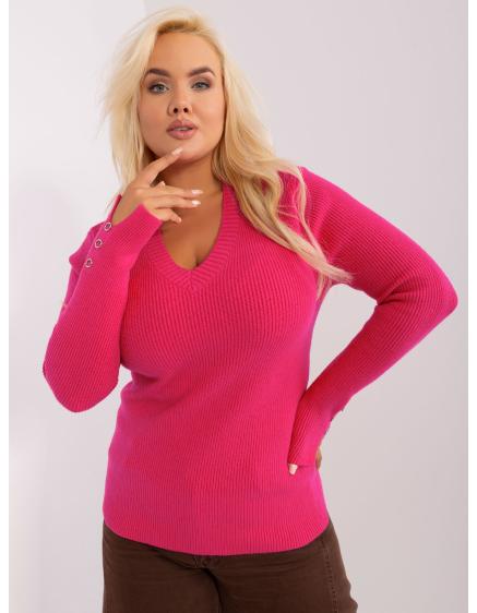 E-shop Fuchsiový oversized sveter s prímesou vlny OCH BELLA