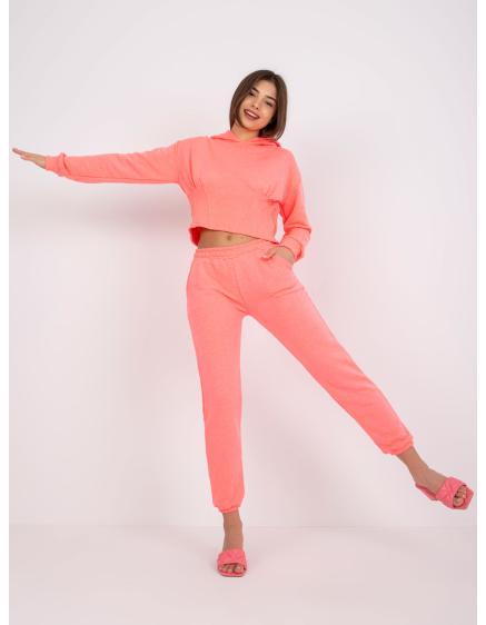 E-shop Fluorescenčná ružová bavlnená tepláková súprava Neele