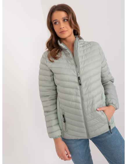 Pistáciová prešívaná bunda s vreckami SUBLEVEL