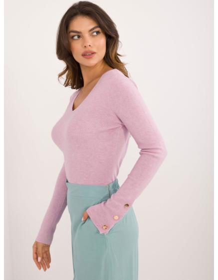 E-shop Fluorescenčný ružový oversized sveter s ozdobnými gombíkmi