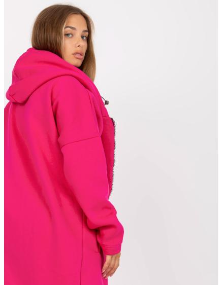 E-shop Fuchsiová basic mikina s kapucňou Tina RUE PARIS