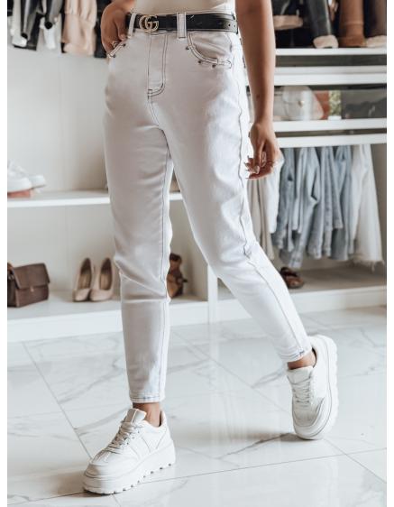 E-shop Dámske džínsy LIKEMELOO mom fit biele
