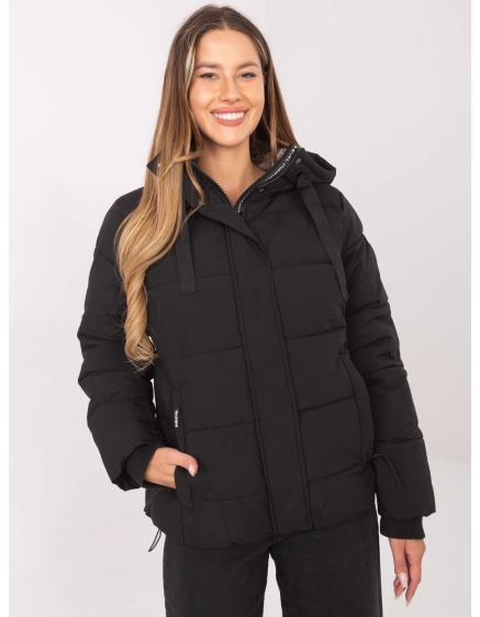 Čierna zimná bunda s kapucňou SUBLEVEL