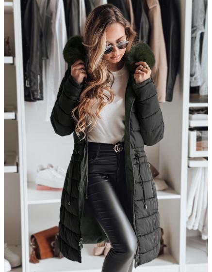 Dámska obojstranná zimná bunda TRENDNEL s kapucňou, čierna