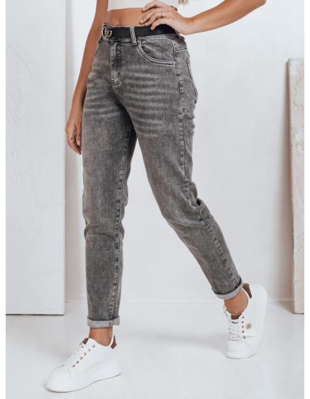 E-shop Dámske džínsy mom fit, sivé