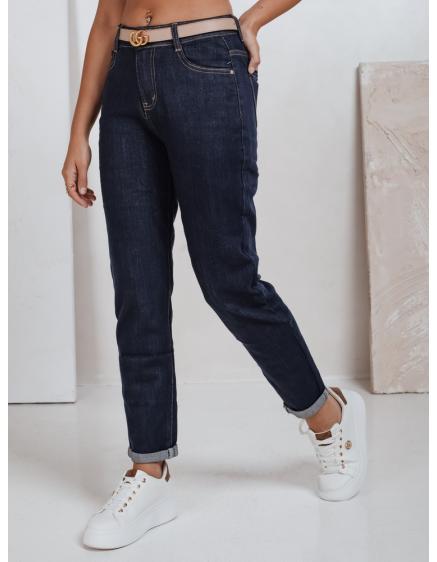 E-shop Dámske džínsy mom fit, tmavomodré
