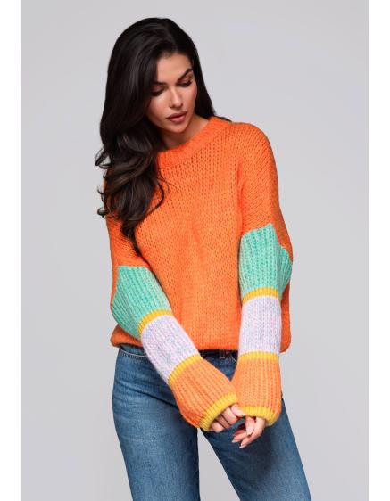 E-shop Dámsky sveter LW-SWSW-0107 – oranžové