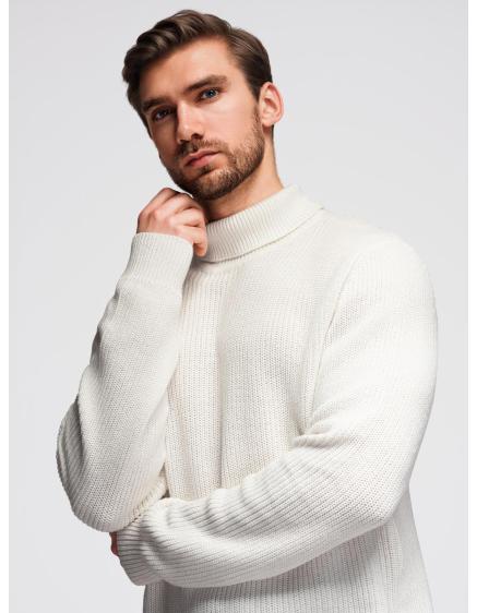 Klasický pánsky bavlnený rolák – biely V3 OM-SWTN-0162