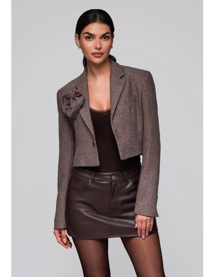 E-shop Dámska bunda LW-BLZB-0100 – hnedá