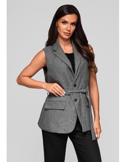 E-shop Dámska vesta LW-BLZV-0102 – sivá