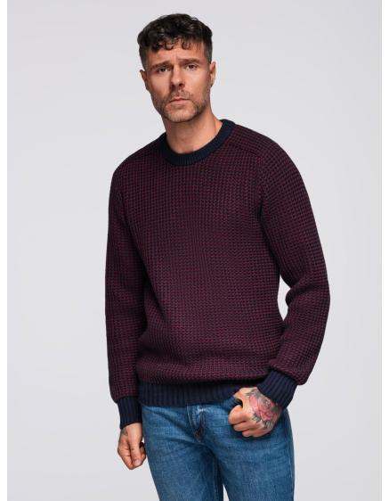 Pánsky sveter s kontrastnou väzbou a okrúhlym výstrihom – gašt...