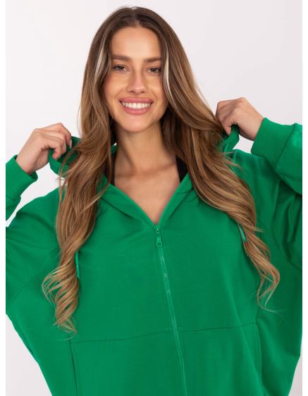 E-shop Zelená oversized mikina s kapucňou