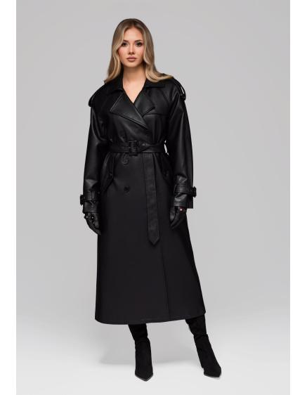 Dámske kabáty s opaskom LARICA OW-COLC-0101 v1 – čierne