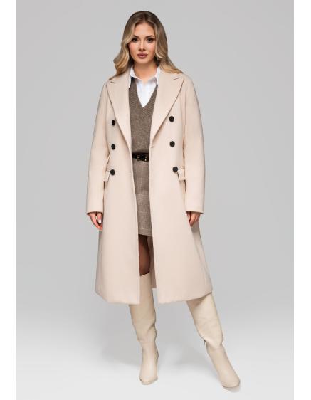 Dámske dvojradové priliehavé sako LARICA OW-COLC-0108 v3 – béžové